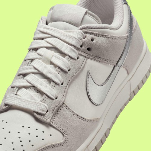 A Silver Swoosh Adds Spark To A Greyed Out Nike Dunk(pic5)