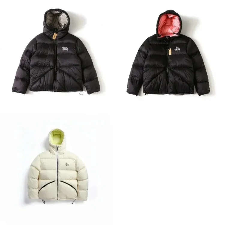 Stüssy Black Puffer Jacket wit