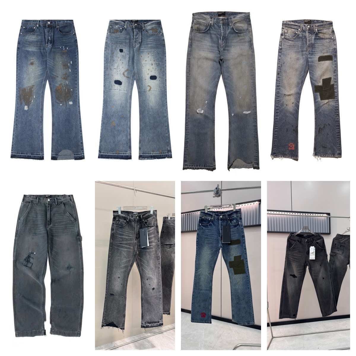 Designer Washed Denim Jeans